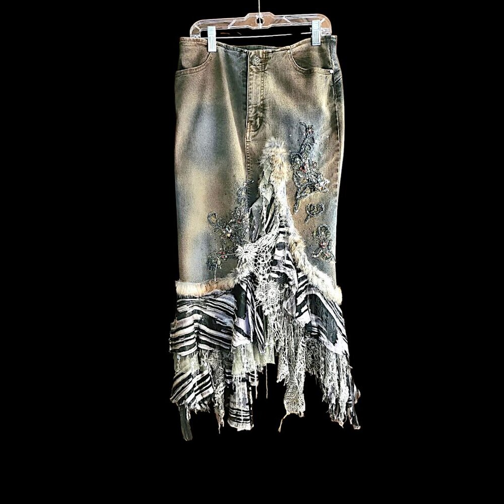 Rossi Roma Denim Skirt Size Small
